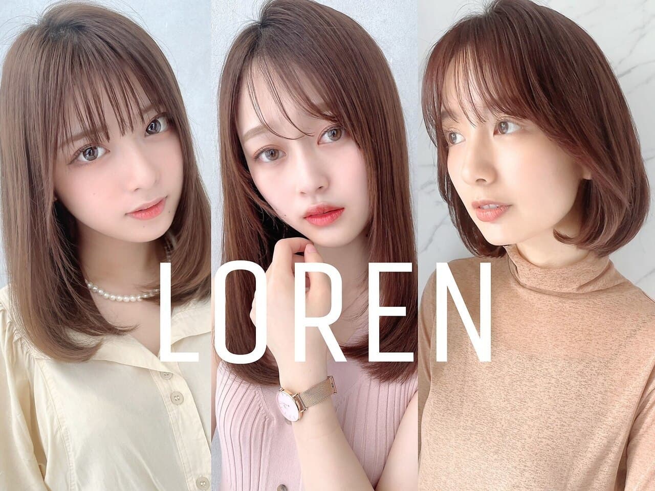 自由が丘ミディアム、ボブのヘアスタイル