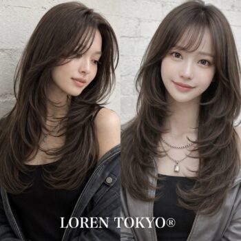 高めの位置から軽さが出るハイレイヤーでやわらかく見える大人女性ヘア