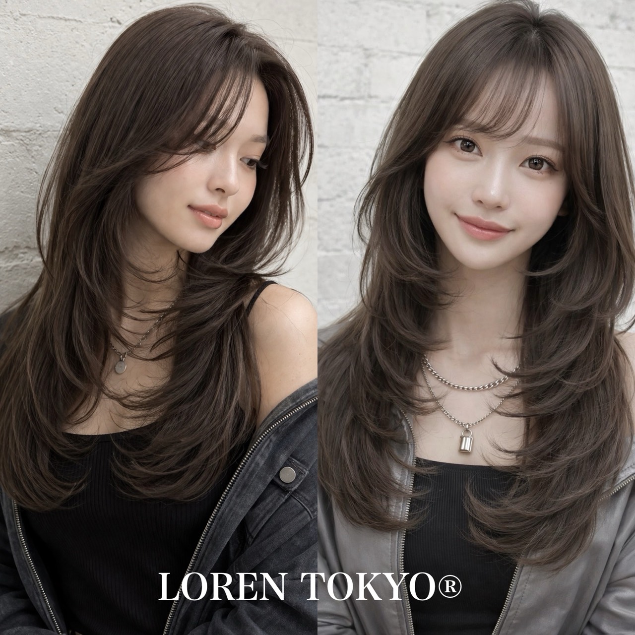 高めの位置から軽さが出るハイレイヤーでやわらかく見える大人女性ヘア