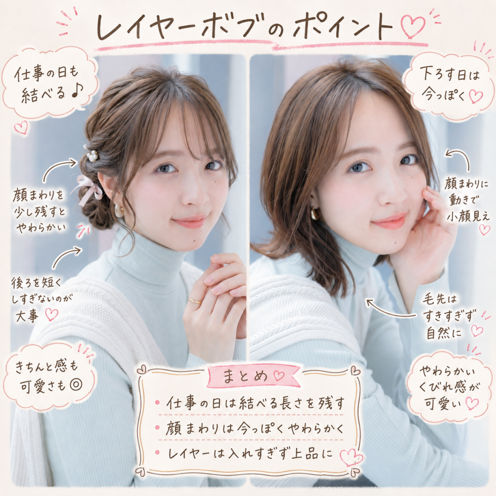 下ろしても可愛いシャギーカットのヘアスタイル