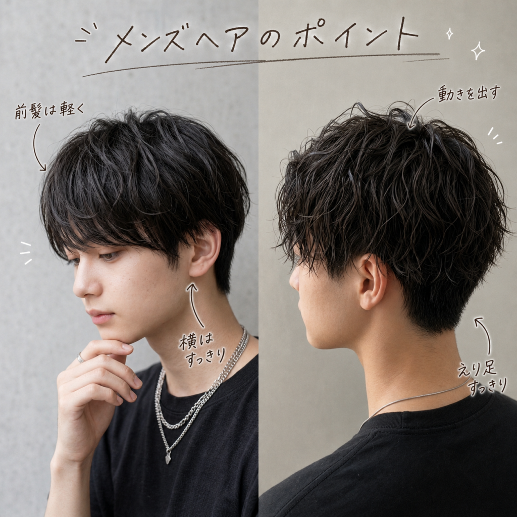 メンズカットの切りどきが分かる前髪・横・襟足のポイント