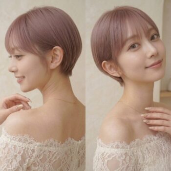 セットなしでも扱いやすい自然なレイヤーボブの仕上がり写真