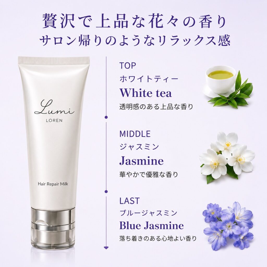 ホワイトティーとジャスミンの香りのルミミルク